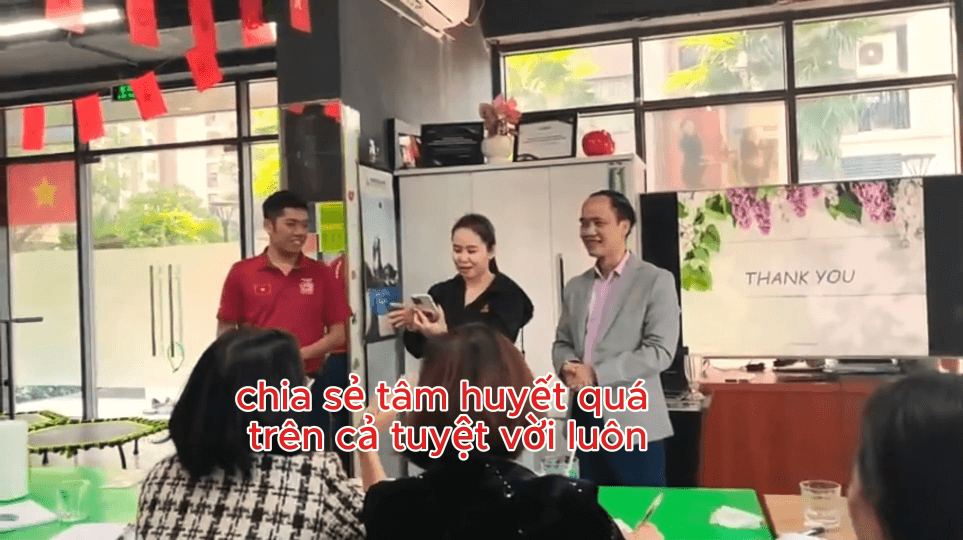 Học viên chia sẻ trong khoá dạy nghề